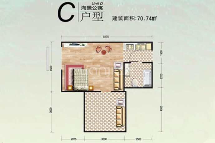 东疆国际东疆国际1室1厅1卫户型图