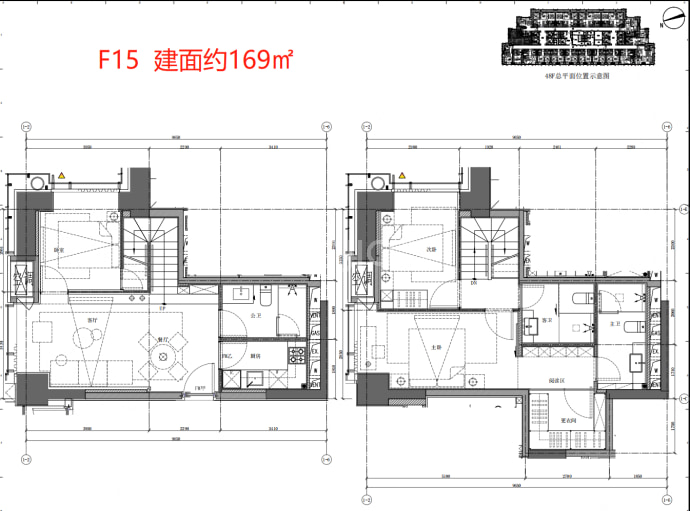 和平翰林公馆和平翰林公馆3室2厅3卫户型图